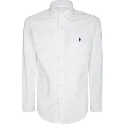 Weißes Langarm-Sportshirt , Herren, Größe: L - Polo Ralph Lauren - Modalova