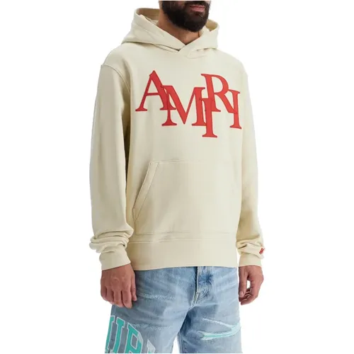 Staggered Logo Hoodie aus Baumwoll-Frottee - Amiri - Modalova