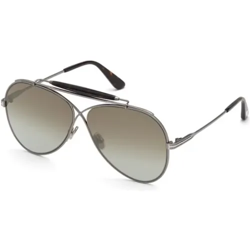 Grey Frame Stylish Sunglasses , unisex, Sizes: 60 MM - Tom Ford - Modalova