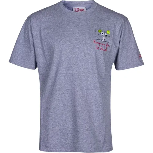 Men's Crewneck Cotton T-shirt with Cartoon Print , male, Sizes: 2XL, L, M, XL - MC2 Saint Barth - Modalova