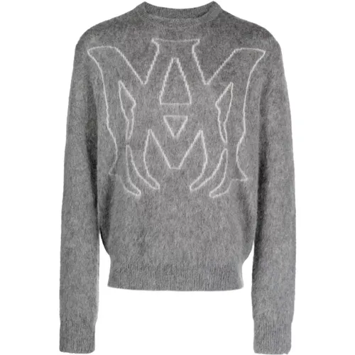 Grauer Mohair-Logo-Pullover Amiri - Amiri - Modalova