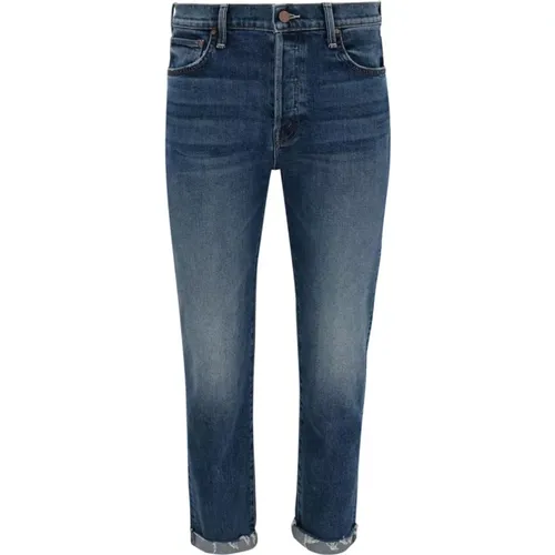Scrapper Raw-Cut Indigo Blaue Jeans , Damen, Größe: W29 - Mother - Modalova