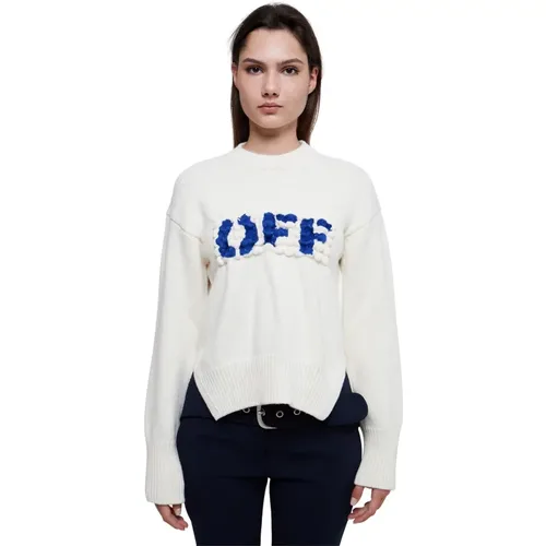 Off , Boiled Logo Sweater in , female, Sizes: XS - Off White - Modalova