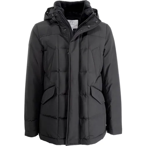 Winterjacke, Daunenjacke mit Kapuze für Herren , Herren, Größe: XL - Woolrich - Modalova