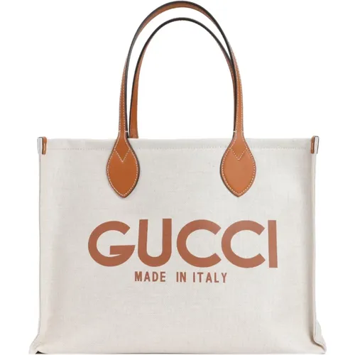 Logo Canvas Tote Bag Gucci - Gucci - Modalova