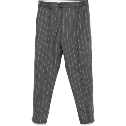 Graue Wollmischung Pinstripe Hose , Herren, Größe: W34 - PT Torino - Modalova