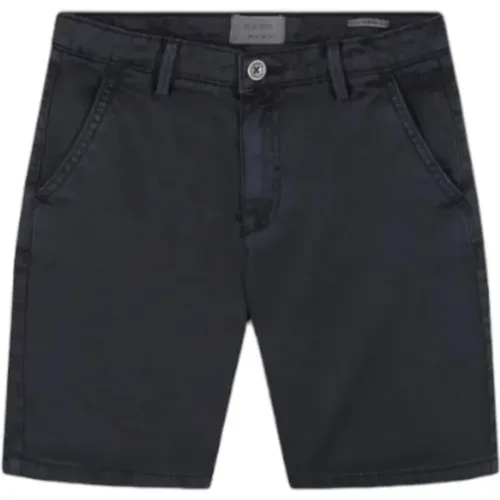 Marineblaue Baumwoll-Bermuda-Shorts für Kinder - Scalpers - Modalova