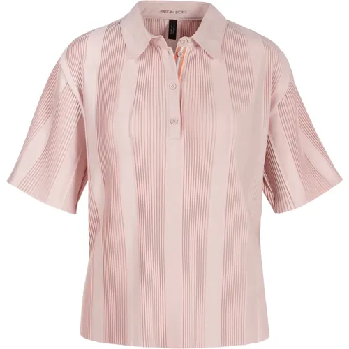 Gekräuseltes Cropped Poloshirt - Marc Cain - Modalova