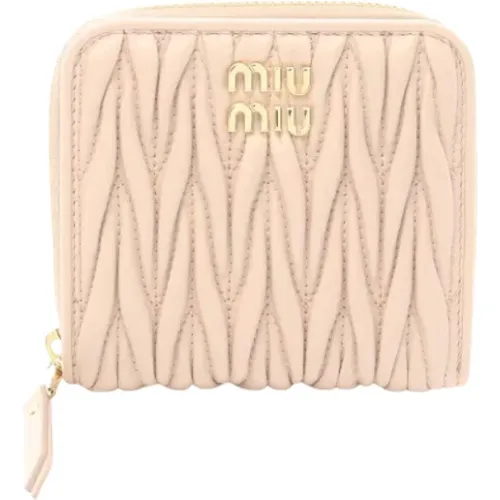 Pre-owned Leather wallets , female, Sizes: ONE SIZE - Miu Miu Pre-owned - Modalova