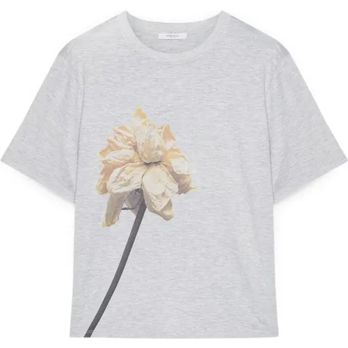 Blumenmuster Box T-Shirt , Damen, Größe: XS - Motivi - Modalova