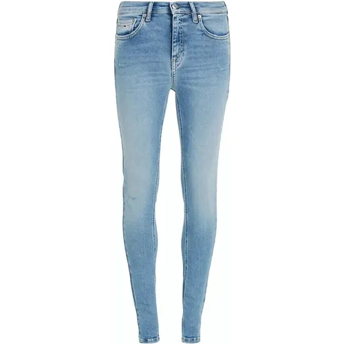 Skinny Jeans in Blu Denim Light , Damen, Größe: W29 L28 - Tommy Jeans - Modalova