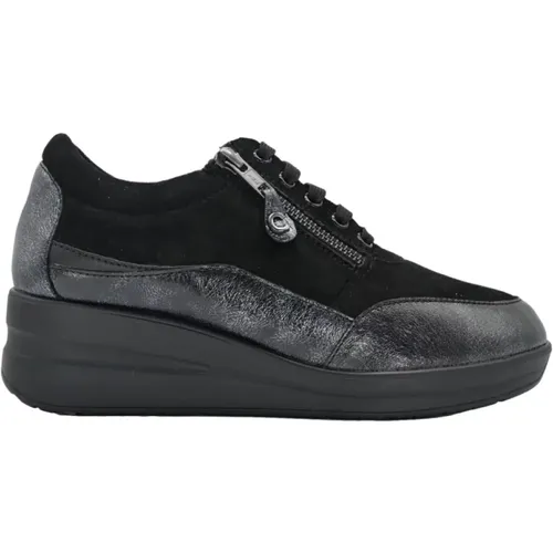 Schwarze Sneakers - Iv8907001 , Damen, Größe: 36 EU - Cinzia Soft - Modalova