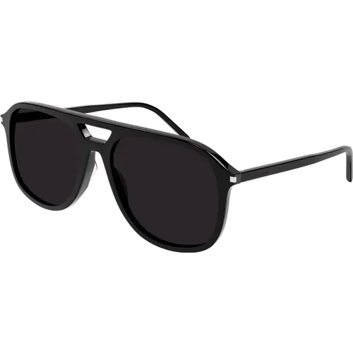 Schwarz/Graue Sonnenbrille SL 476 , Herren, Größe: 58 MM - Saint Laurent - Modalova