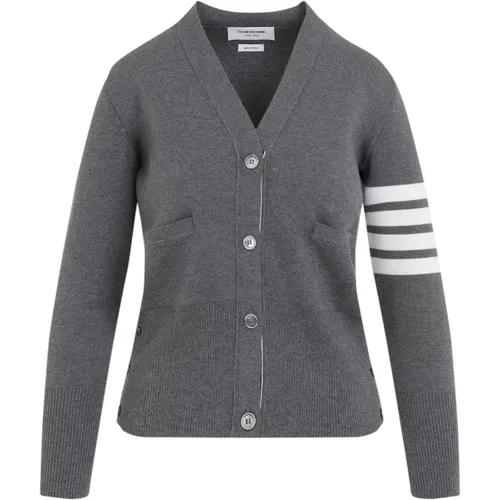 Classic Wool Cardigan , female, Sizes: 2XS - Thom Browne - Modalova