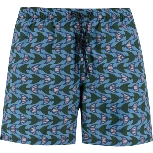 Abstract Pattern Swimwear Boxer Shorts , male, Sizes: M, L, 2XL, XL - Drumohr - Modalova