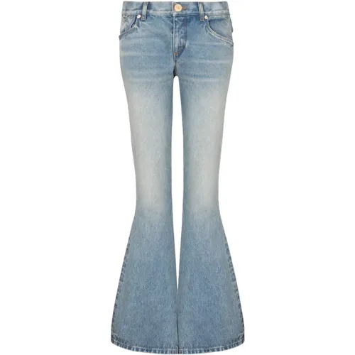 Western Bootcut-Jeans , Damen, Größe: S - Balmain - Modalova