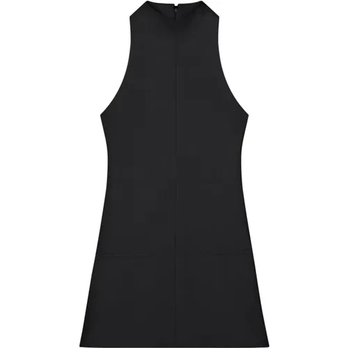 Schwarzes A-Linien-Kleid mit Taschen - Courrèges - Modalova