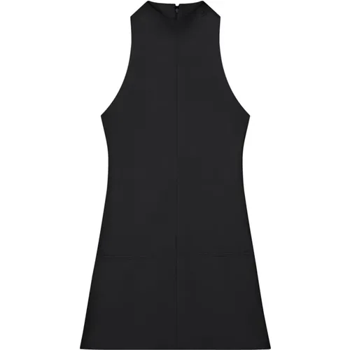 Schwarzes A-Linien-Kleid mit Taschen , Damen, Größe: XS - Courrèges - Modalova