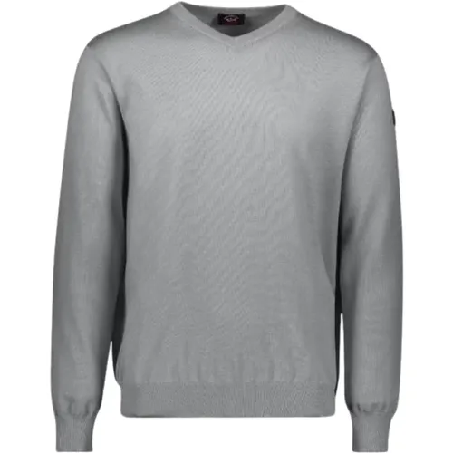 Knitwear with V-neck , male, Sizes: M - PAUL & SHARK - Modalova