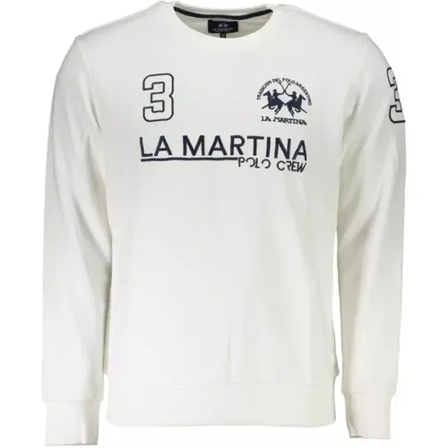 Elegant Sweatshirt with Embroidered Round Neck , male, Sizes: XL - LA MARTINA - Modalova