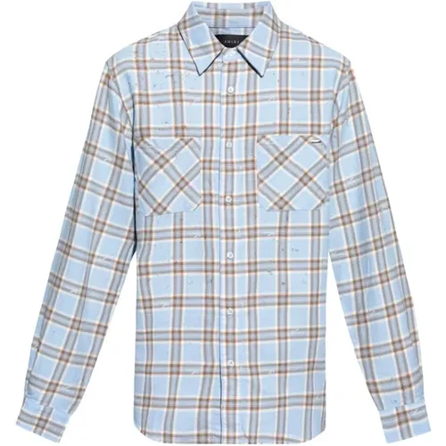 Plaid Check Cotton Shirt , male, Sizes: L, M - Amiri - Modalova