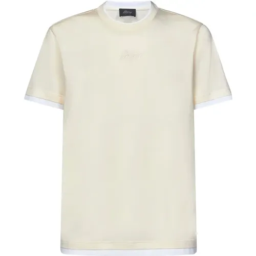 Mens Clothing T-Shirts Polos Ss24 , male, Sizes: 2XL - Brioni - Modalova