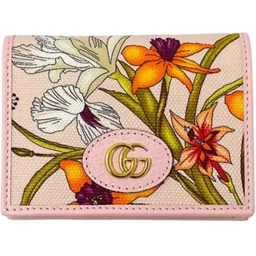 Blumenmuster Leinwand Geldbörse - Gucci Vintage - Modalova
