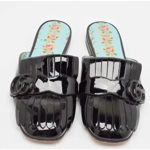 Pre-owned Leather sandals , female, Sizes: 4 1/2 UK - Gucci Vintage - Modalova