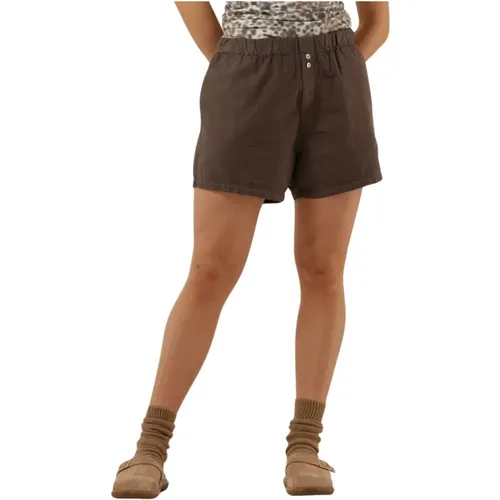 Pique Gewebte Shorts Braun , Damen, Größe: XL - 10Days - Modalova