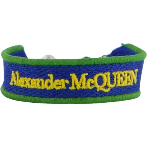 Logo-Embroidered Bracelet , male, Sizes: ONE SIZE - alexander mcqueen - Modalova