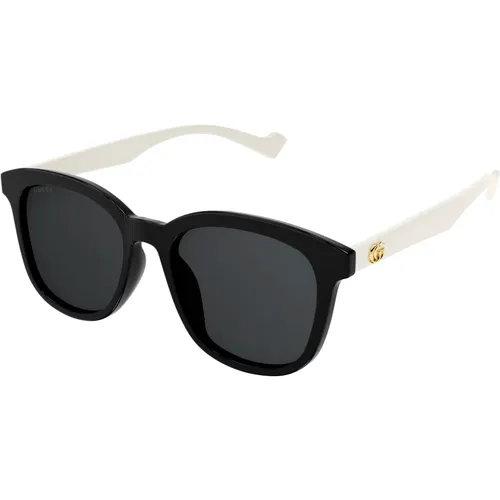 White/Grey Sunglasses , female, Sizes: 55 MM - Gucci - Modalova