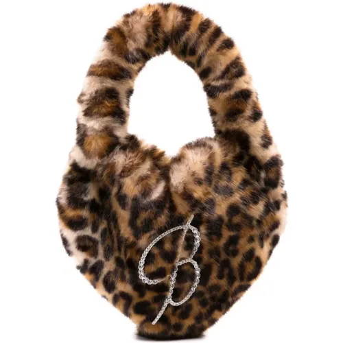 Tasche mit Leopardenmuster und Herzmotiv - Blumarine - Modalova