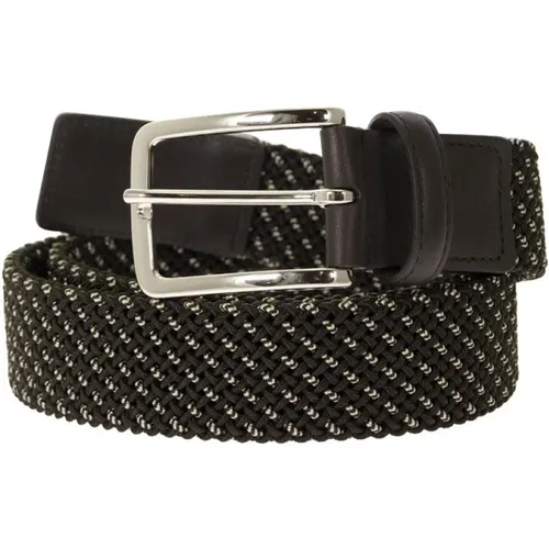 Elastic Belt in fabric and leather , male, Sizes: 105 CM, 100 CM - Hogan - Modalova