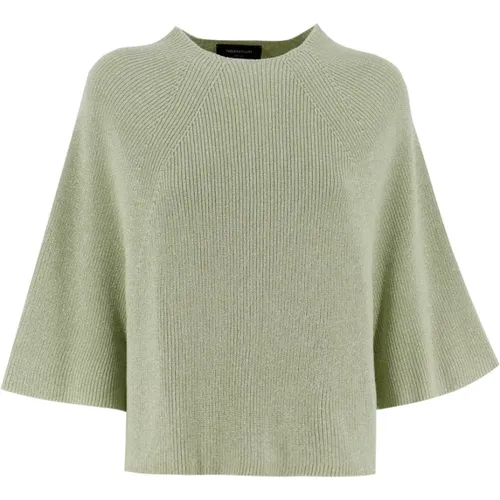 Refined Cotton Crewneck Sweater , female, Sizes: S - Fabiana Filippi - Modalova