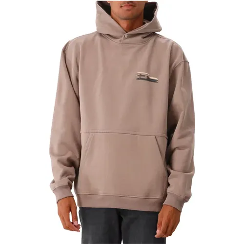 Braune Villa Hoodie Bio-Baumwolle , Herren, Größe: S - Filling Pieces - Modalova