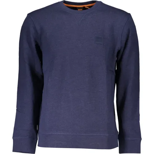 Blaue Kapuzenpullover mit Logo , Herren, Größe: M - Hugo Boss - Modalova