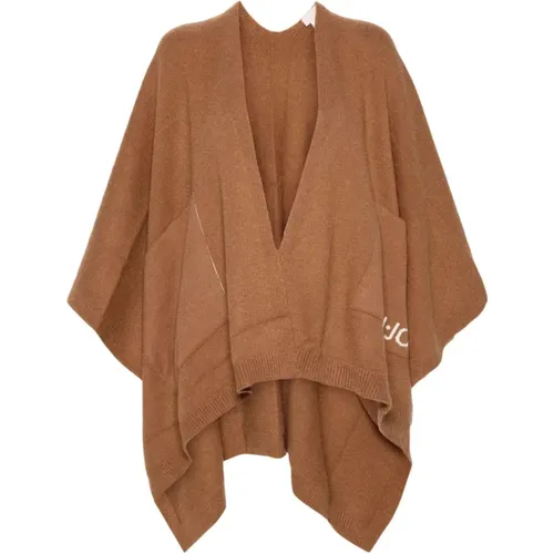 Braune Gestrickte Cape Jacke Liu Jo - Liu Jo - Modalova