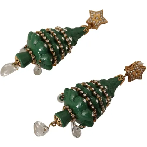 Verzaubernde Kristall Weihnachtsbaum Ohrringe - Dolce & Gabbana - Modalova