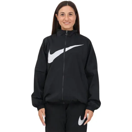 Oversized und luftige Jacke mit Mesh-Futter , Damen, Größe: M - Nike - Modalova