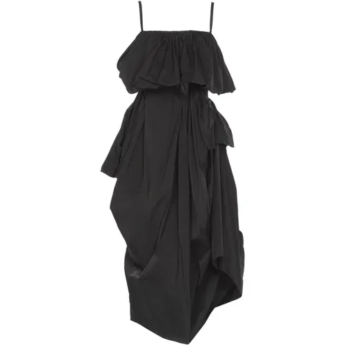 Schwarzes Kleid mit Bustier-Konstruktion - Max Mara - Modalova