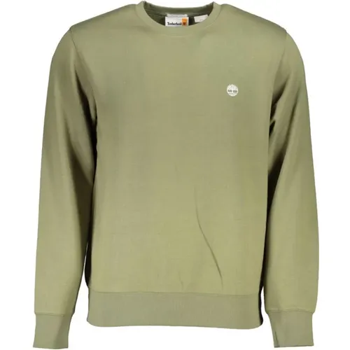 Grnes Fleece-Sweatshirt mit Rundhalsausschnitt , Herren, Größe: 3XL - Timberland - Modalova