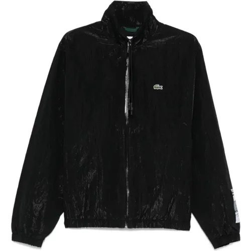 Logo Patch Cropped Jacket Waterproof , male, Sizes: S, M, L, XL - Lacoste - Modalova