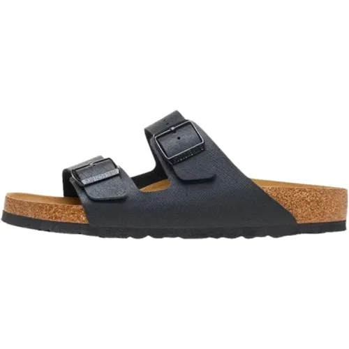 Arizona Saffiano Leder Sandalen , Herren, Größe: 43 EU - Birkenstock - Modalova