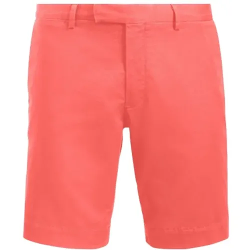 Schmale Chino-Shorts in verwaschenem Rot , Herren, Größe: W30 - Polo Ralph Lauren - Modalova