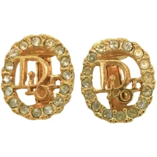 Pre-owned Metal earrings , female, Sizes: ONE SIZE - Dior Vintage - Modalova