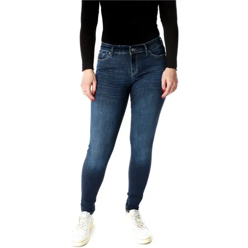 Spray Skinny Fit Mid Waist Jeans , Damen, Größe: W30 L28 - Denham - Modalova