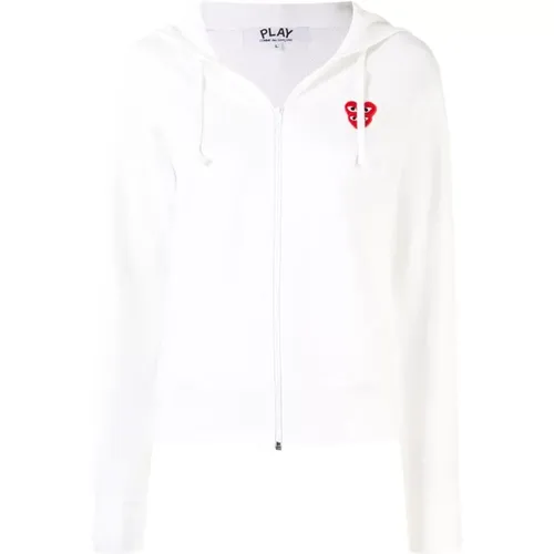 Heart Motif Zip Hoodie for Cardiac Motivation , female, Sizes: L - Comme des Garçons - Modalova