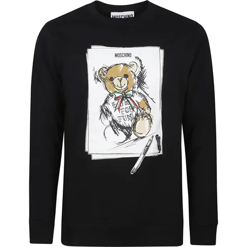 Niedlicher Bären-Print Pullover , Herren, Größe: S - Moschino - Modalova