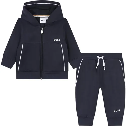 Blauer Baumwoll-Baby-Trainingsanzug - Hugo Boss - Modalova