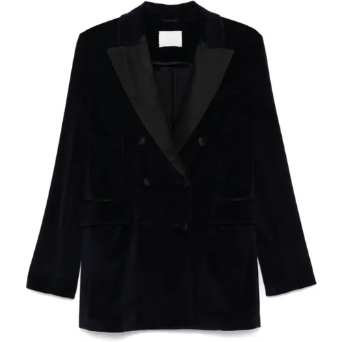 Velvet Double-Breasted Jacket , female, Sizes: XL - Circolo 1901 - Modalova